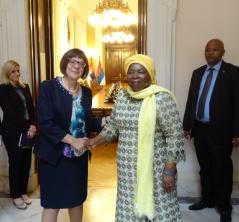 29 June 2015 National Assembly Speaker Maja Gojkovic in meeting with the Chairperson of the African Union Commission Nkosazana Dlamini Zuma